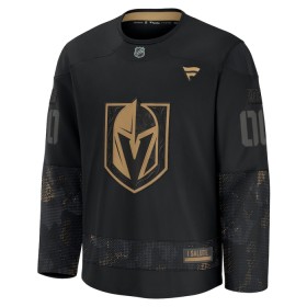 Maillot de Hockey Vegas Golden Knights Personnaliser Fanatics Military Appreciation Practice 2024-25 Noir - Homme